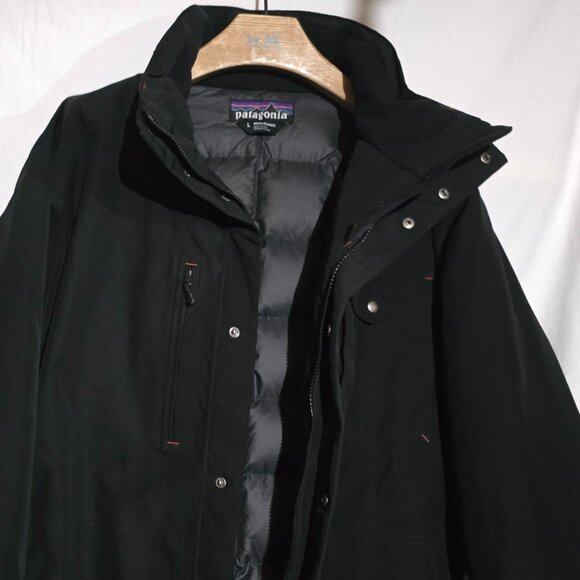 Patagonia #28471 Men's H2NO Wanaka Down Jacket - Black - Sz L* - Picture 6 of 10